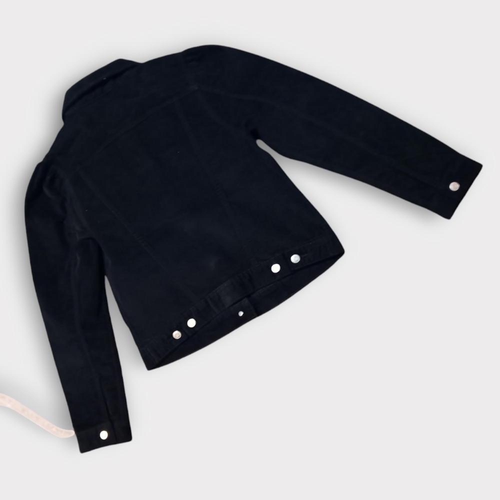 GAP CORDUROY BLACK MULTI POCKET FRONT BUTTON COLLAR JACKET WOMEN'S SIZE SMALL. - Picture 8 of 8